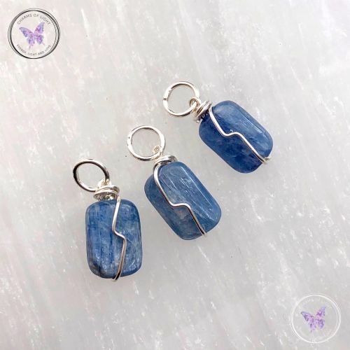 Blue Kyanite Silver Pendant